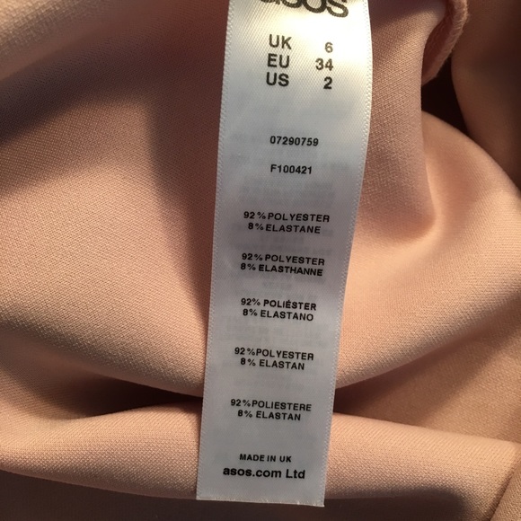 🌺SOLD🌺ASOS Mink Blush One Shoulder Ruffle Dress - Picture 6 of 7